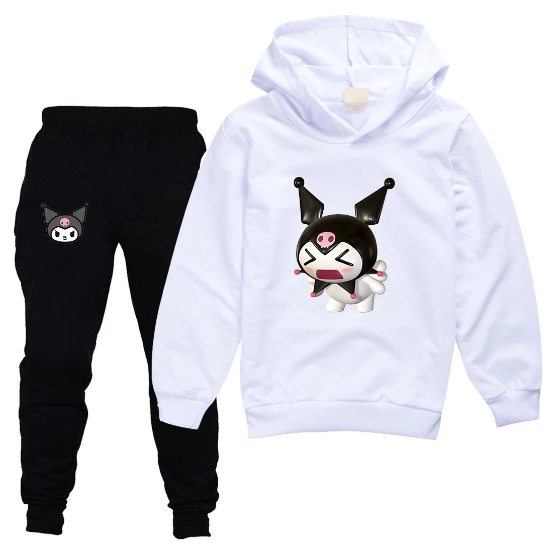 Детская спортивная одежда Kuromi костюмы для девочек и мальчиков Повседневная