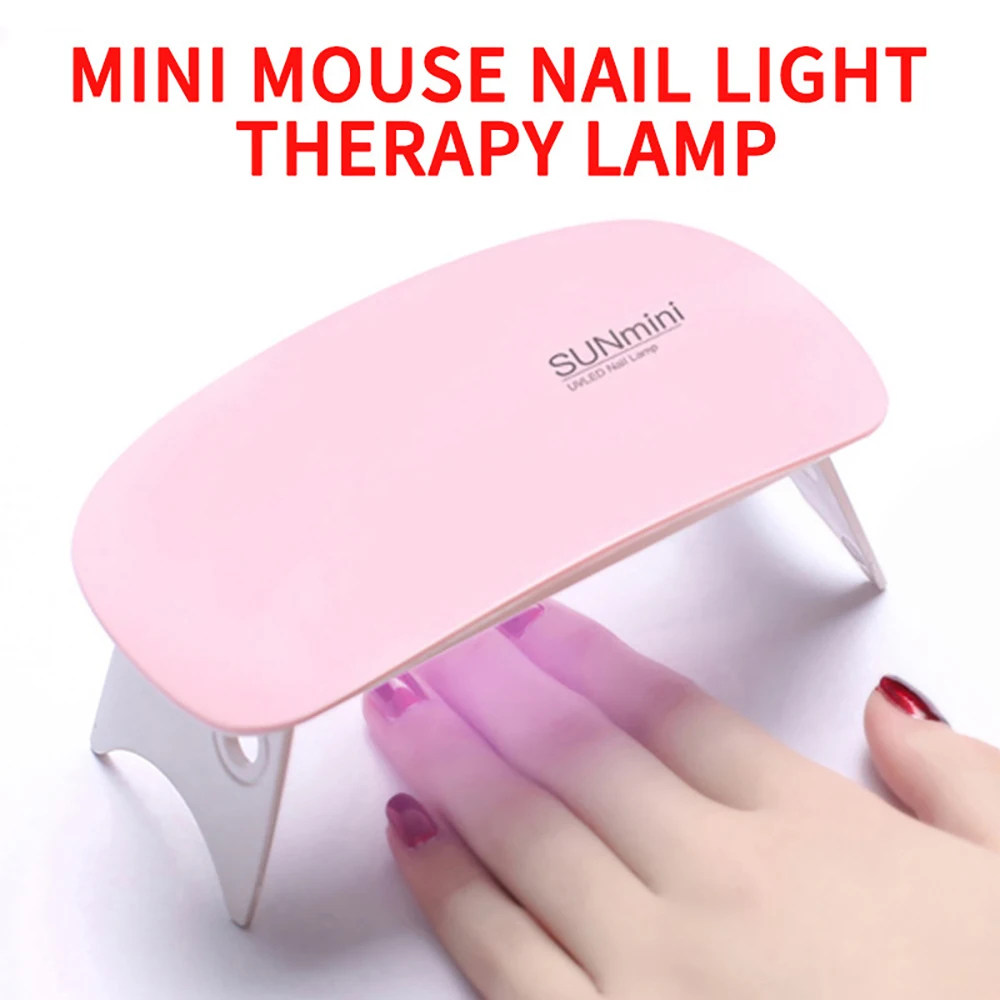 

Nail Lamp 6w mini Nail dryer white pink uv LED lamp Portable usb interface Very convenient for home use