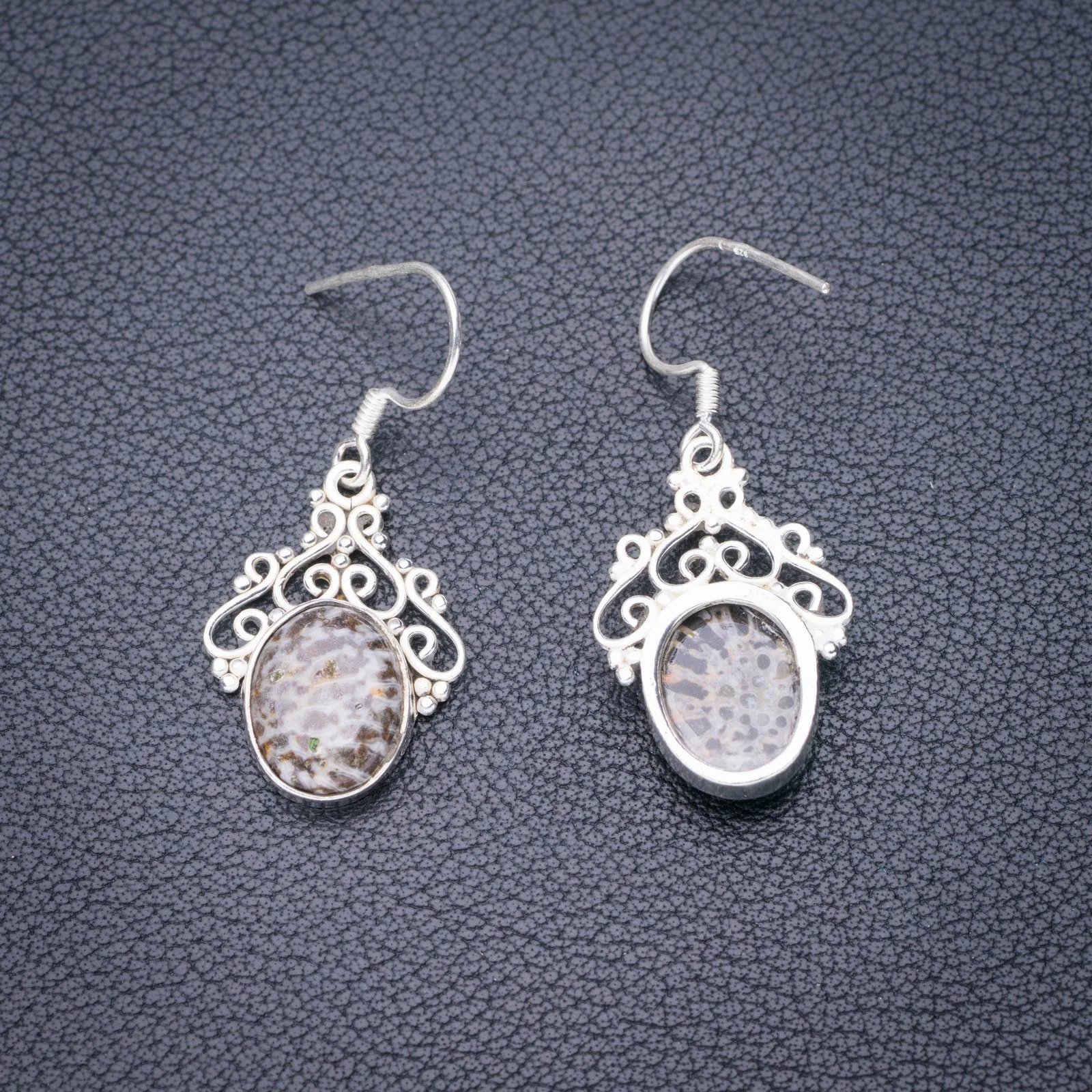 

Серьги из серебра 1,5 пробы ручной работы со звездами, е6296