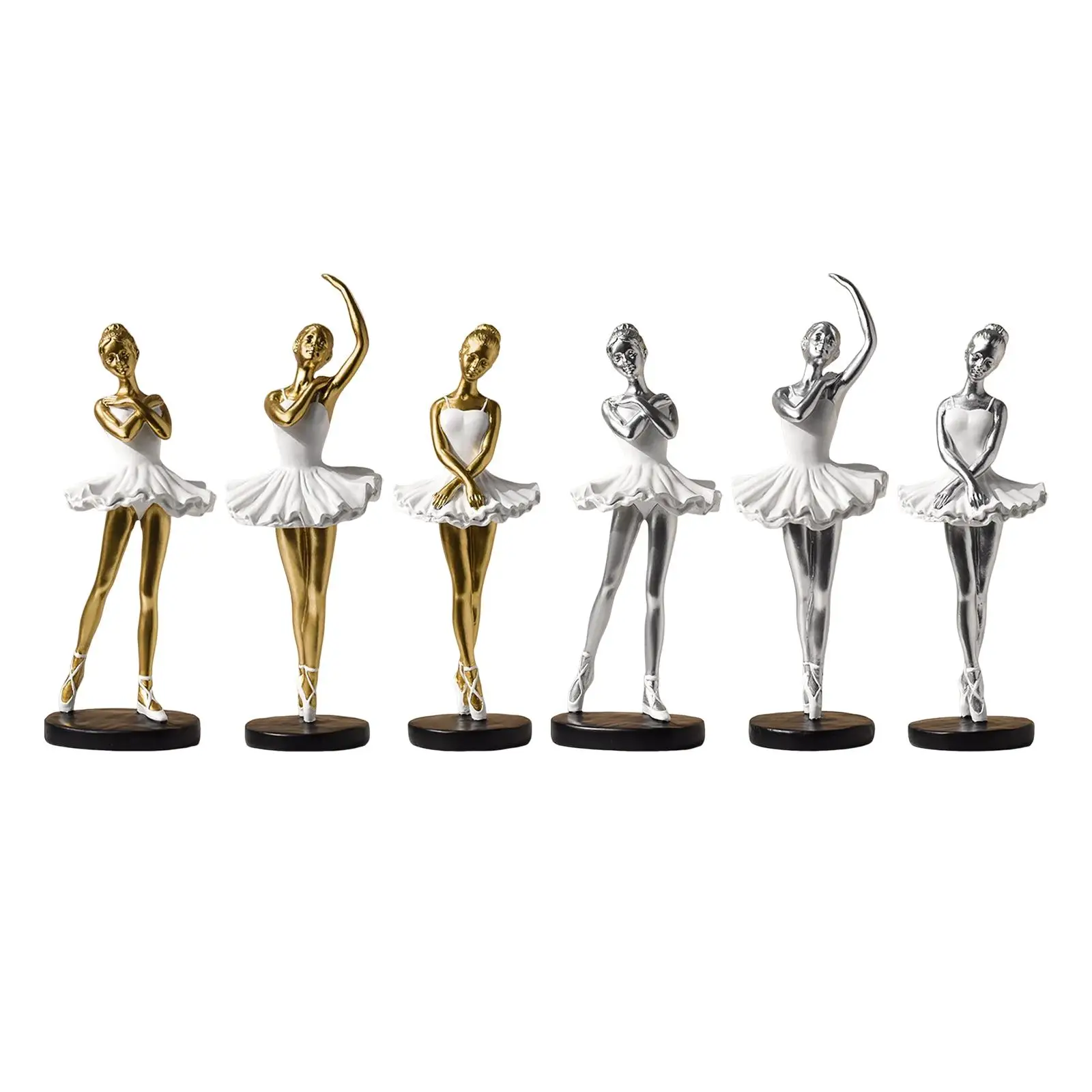 

Ballet Dancer Sculpture Collection Home Resin Girl Figure Ballerina Statues Figurines for Birthday Dinning Table Party Entrance