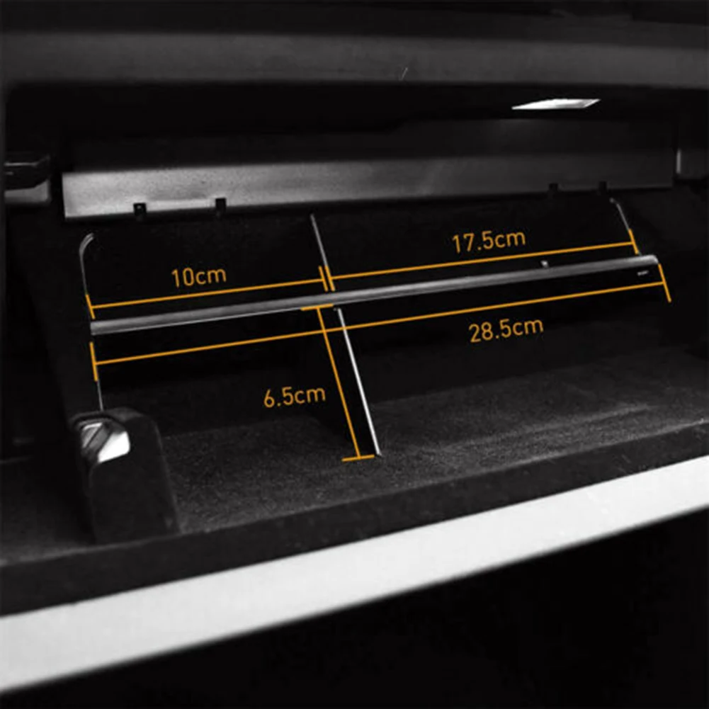

Organizer Car Glove Box 1pcs ABS Accessories Black Interior Pallet Parts Storage For Tesla Model 3/Y 2017-2021