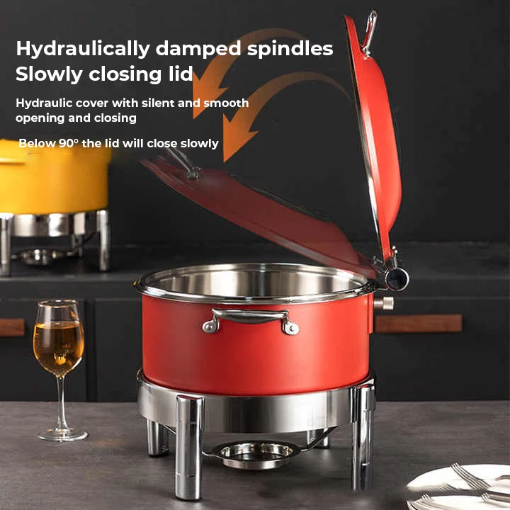 Трехслойная электрическая круглая пищевая теплая буфетная печь из нержавеющей