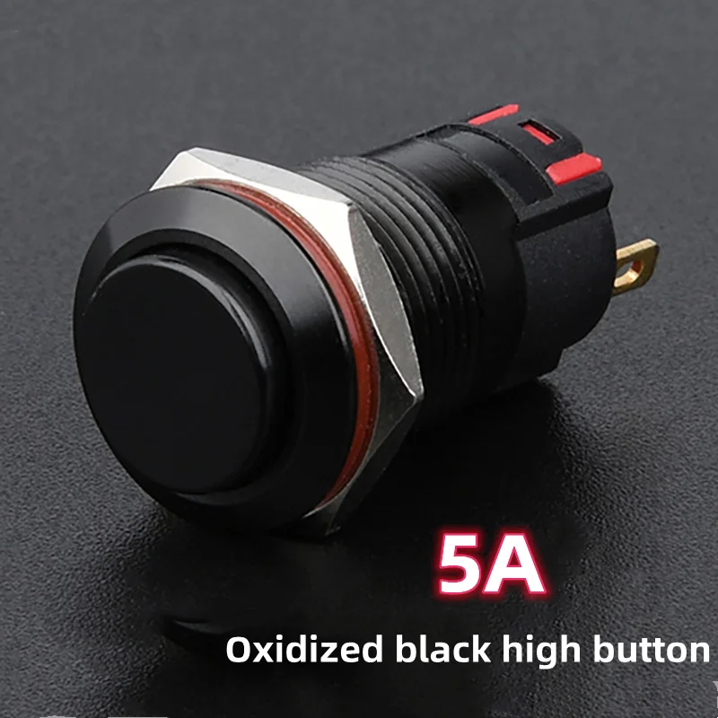 

Медный самоблокирующийся переключатель 19 мм 5А черный