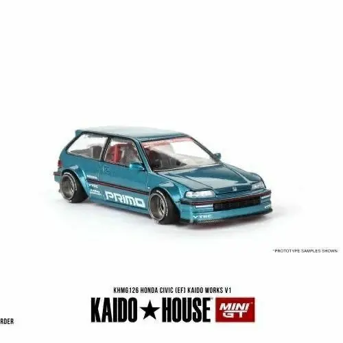 Kaido House+MINIGT 1:64 Модель автомобиля из сплава Honda Civic EF V1