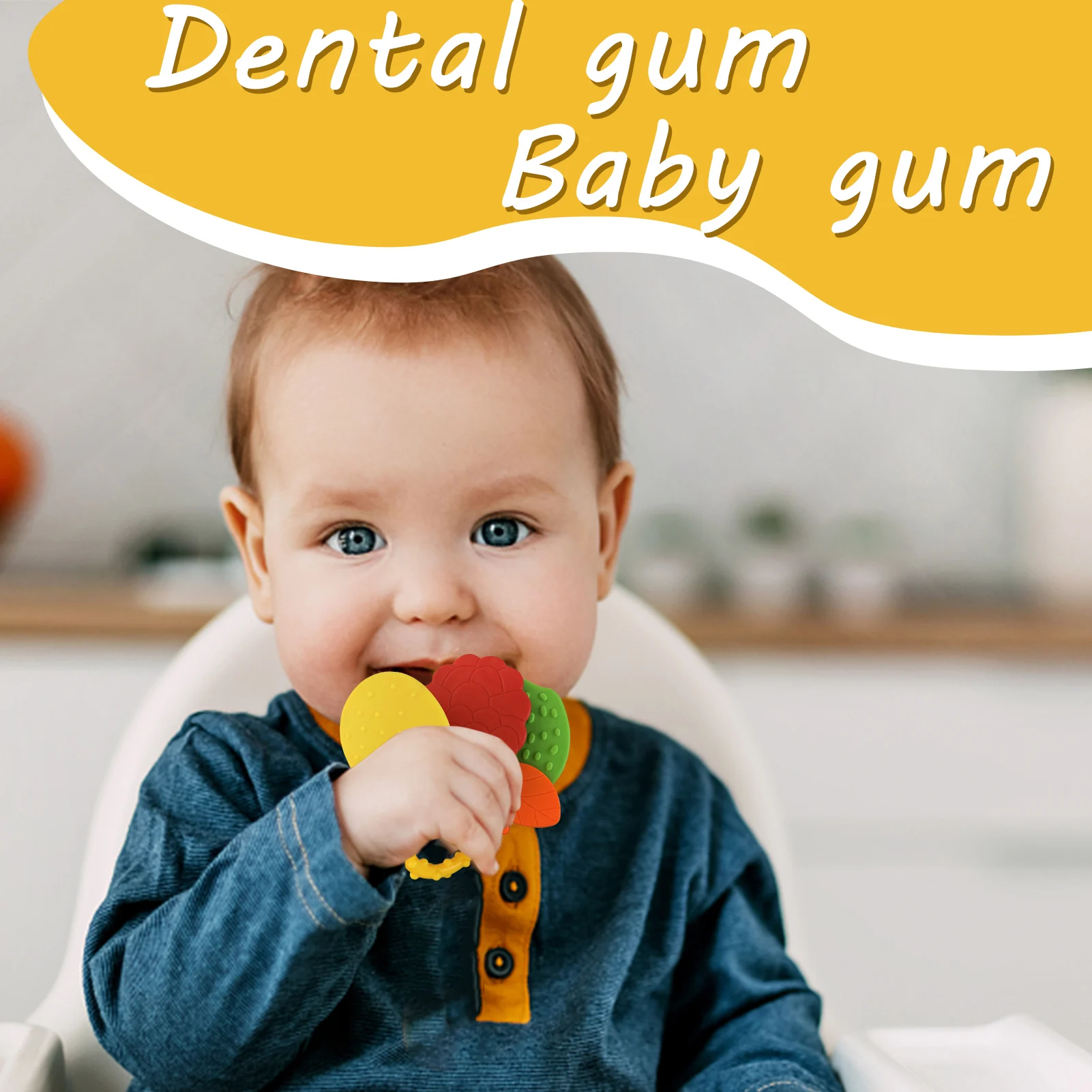 

Baby Teething Toys Silicone Fruit Teething Toys Fruit Shaped Teething Toys Chew Toys For Babies 3-24 Months Sensory Molar