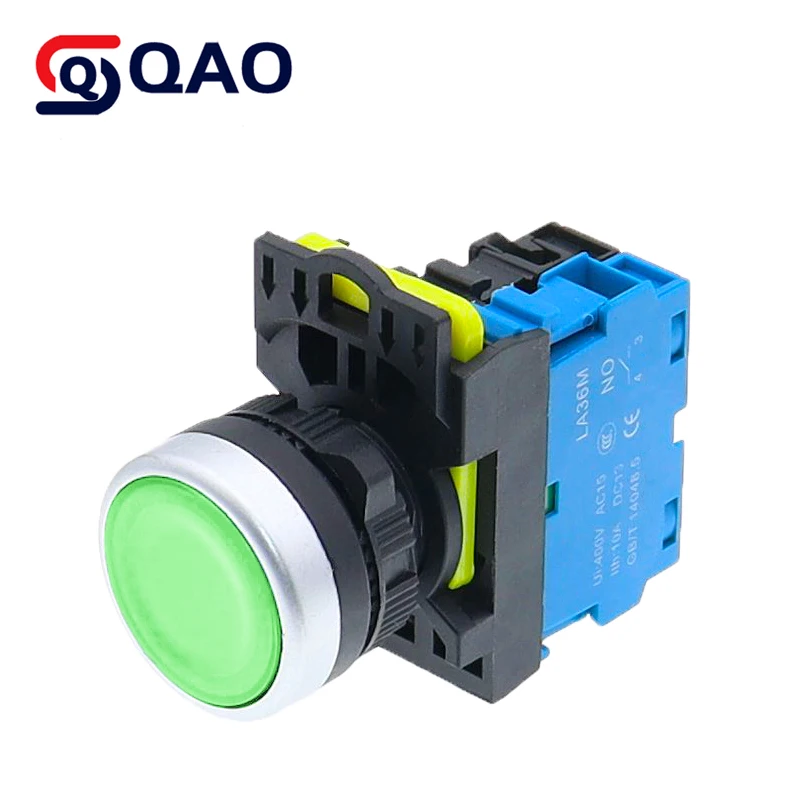 Пластиковый переключатель LA36M 22 мм с подсветкой