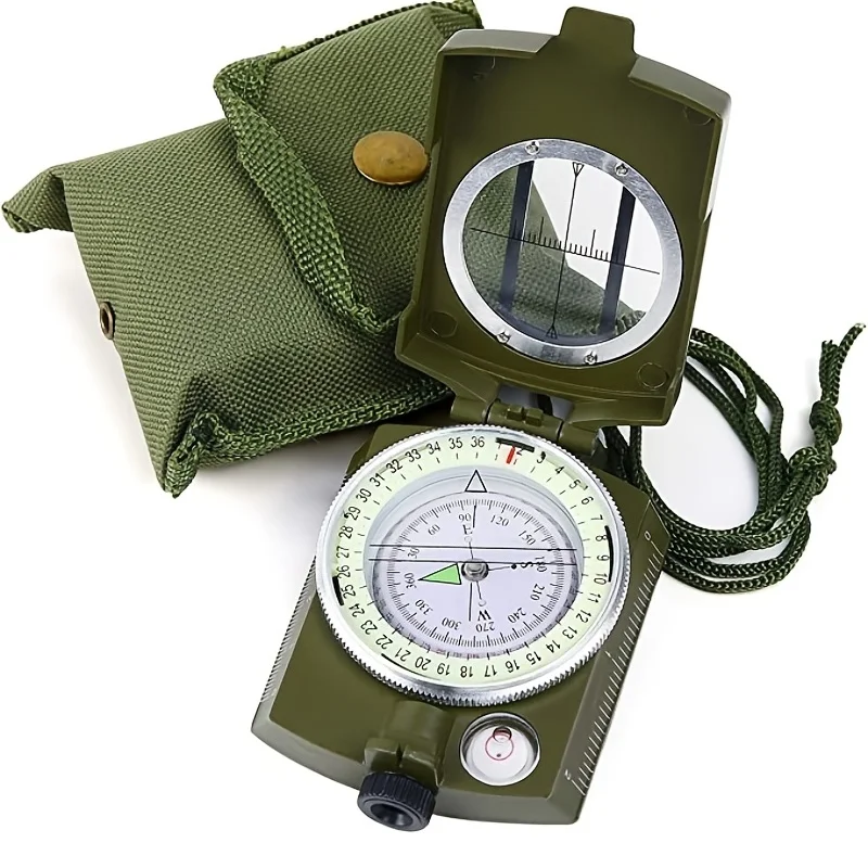 

Military Lensatic Sighting Compass, Survival Tactical Backpacking Compact, Handheld Gear with Carry Bag,Hiking Outdoor Scout