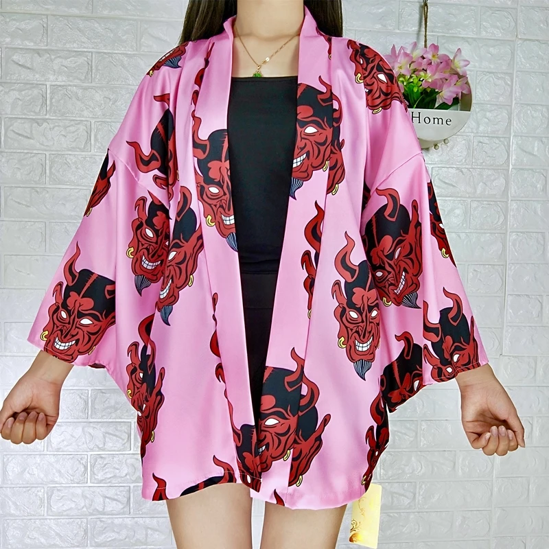 

Japanese Kimono Yukata Kimono Cardigan Fashion Blouse Women 2023 Summer Beach Cardigan Haori Traditional Kimonos Streetwear