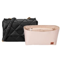 nylon insert organizer for 19 handbag c c insert women makeup bag liner travel storage portable inner pouch cosmetic bag shaper