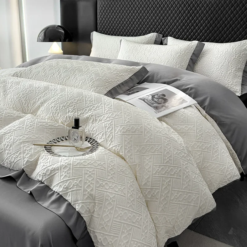 Летний комплект из четырех предметов ледяного шелка стереоскопический