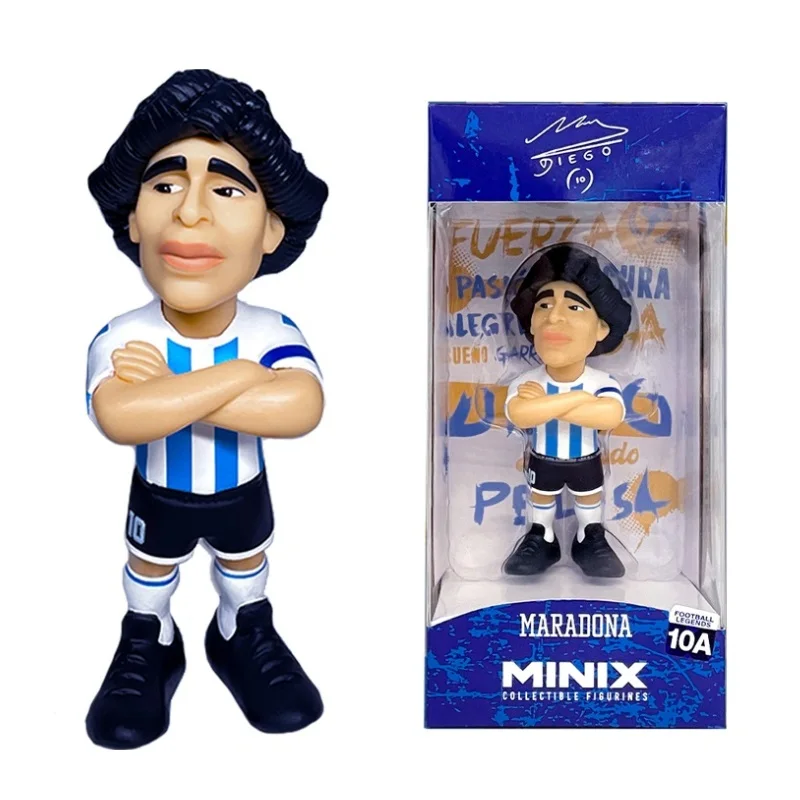 

Minix Collectible Figurines Football Star Series Diego Maradona Collection Model Action Figures Creative Soccer Fans Gifts 12cm