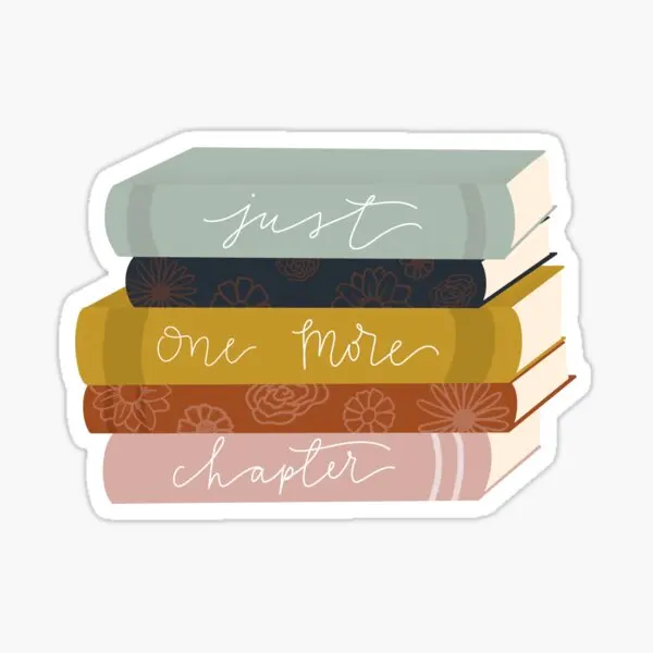 

Just One More Chapter 5PCS Stickers for Living Room Decor Kid Cartoon Bumper Funny Home Laptop Anime Room Luggage Wall Art Car