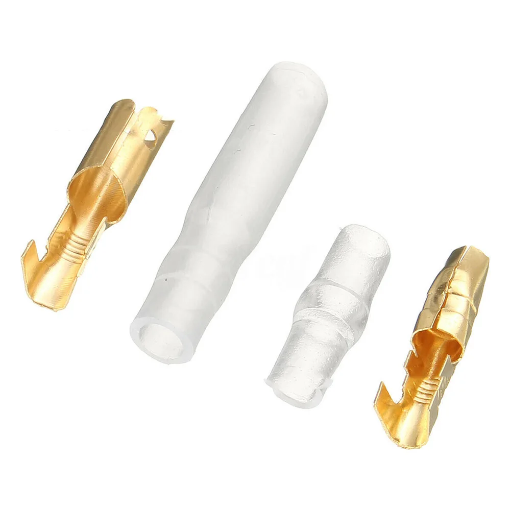 

Crimp Connector Double Electrical Male&Female Moto 3.9mm Male & 4.0mm Female Motorcycle 50 Set Terminals Brass