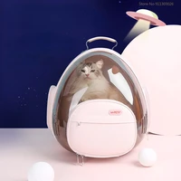 outdoor portable pet backpack 3 sides ventilation cat dog travel bag cozy transparent breathable for small pet dogs and cats bag