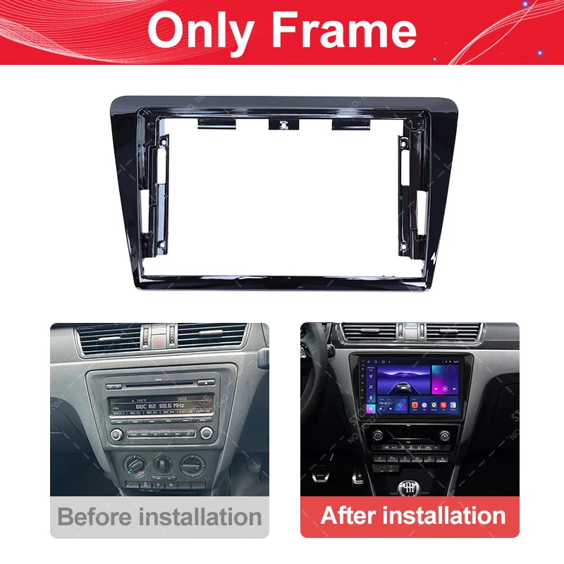 

Для Skoda Rapid Spaceback 2013-2019 Fascia Радио DVD Стерео Cd Панель Монтажная установка на приборной панели Комплект накладки Лицевая рамка Безель с W