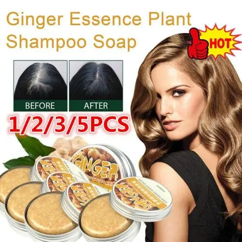 

1/2/3/5PCS New Upgrade Ginger Hair Regrowth Shampoo Bar, Promotes