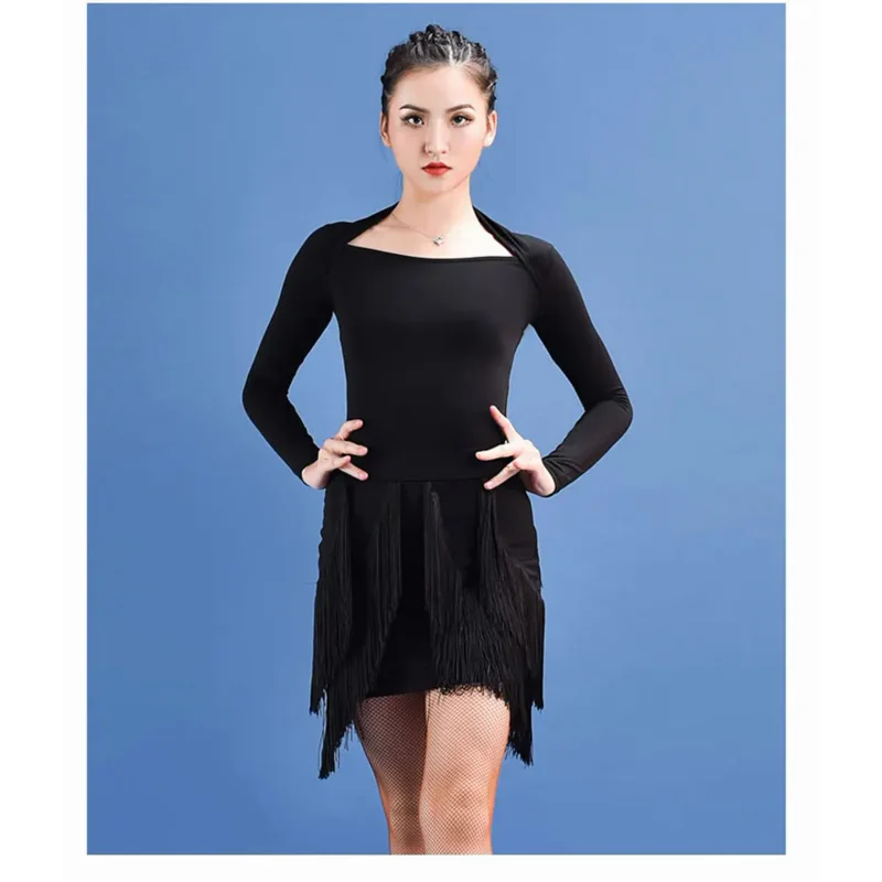 Женская юбка для латиноамериканских танцев с кисточками танцевальных