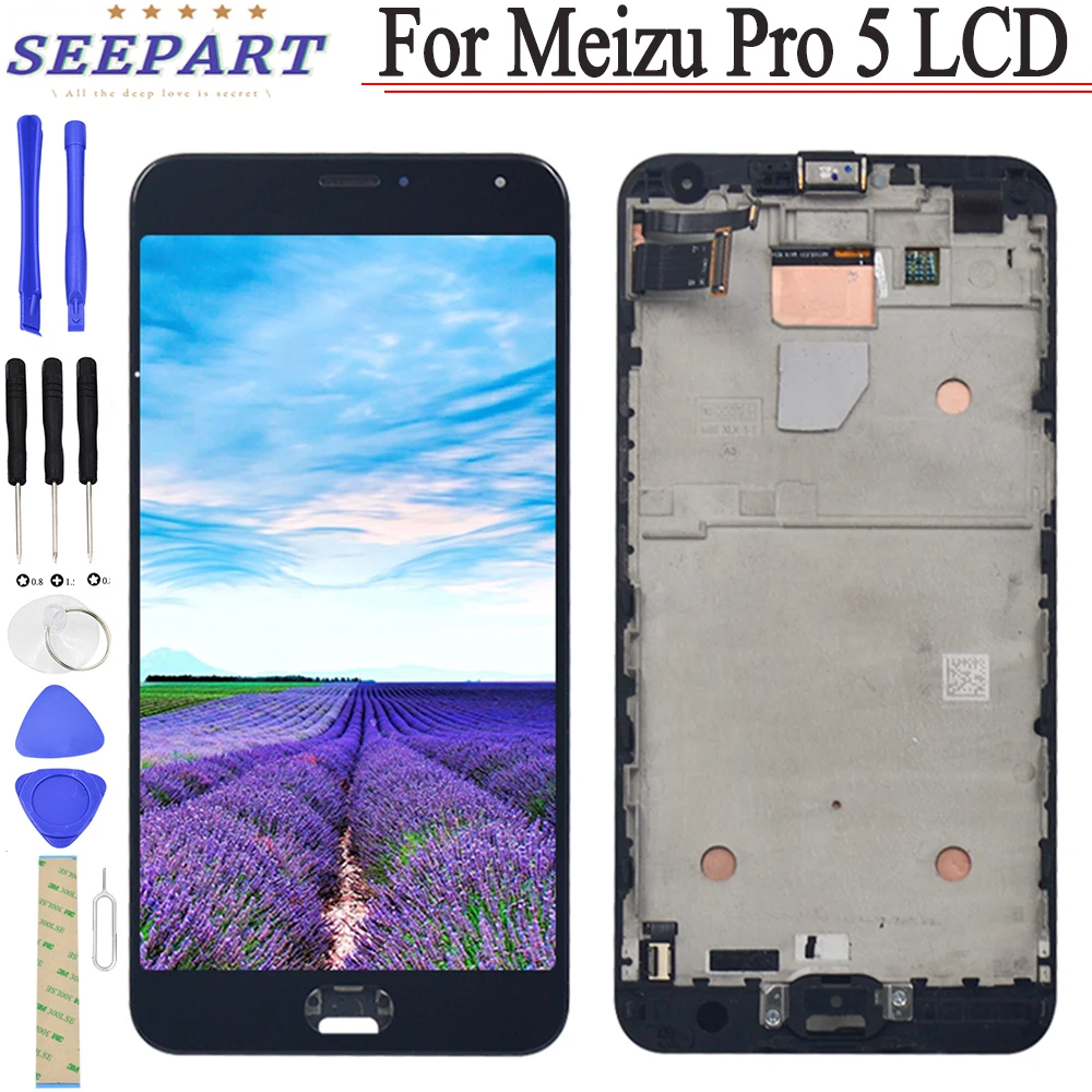 Протестированный Новый ЖК-дисплей 5 7 дюйма для Meizu Pro детали замены экрана дисплея