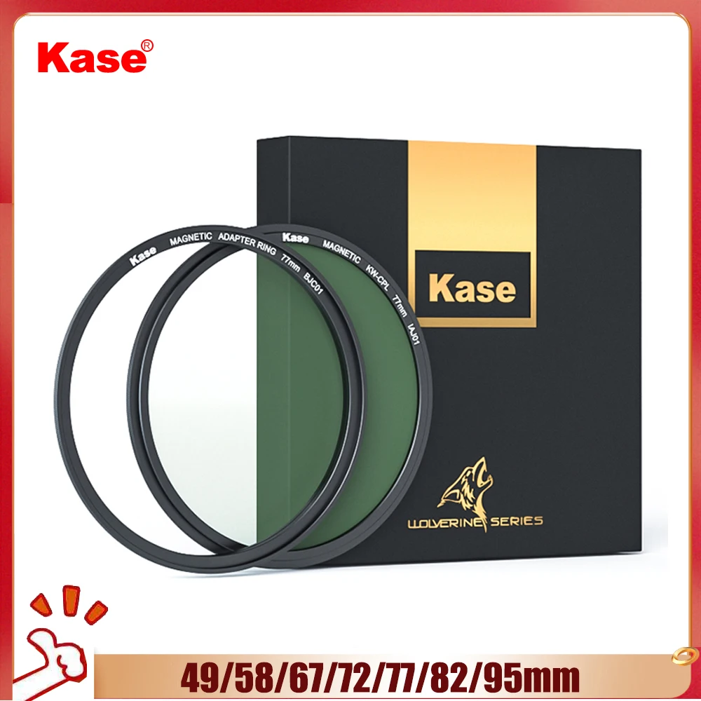 

KASE Magnetic Circular Filter Lens CPL KW Glass 26+26 Double-sided Double-layer Coating 49mm 67mm 72mm 77mm 82mm 95mm