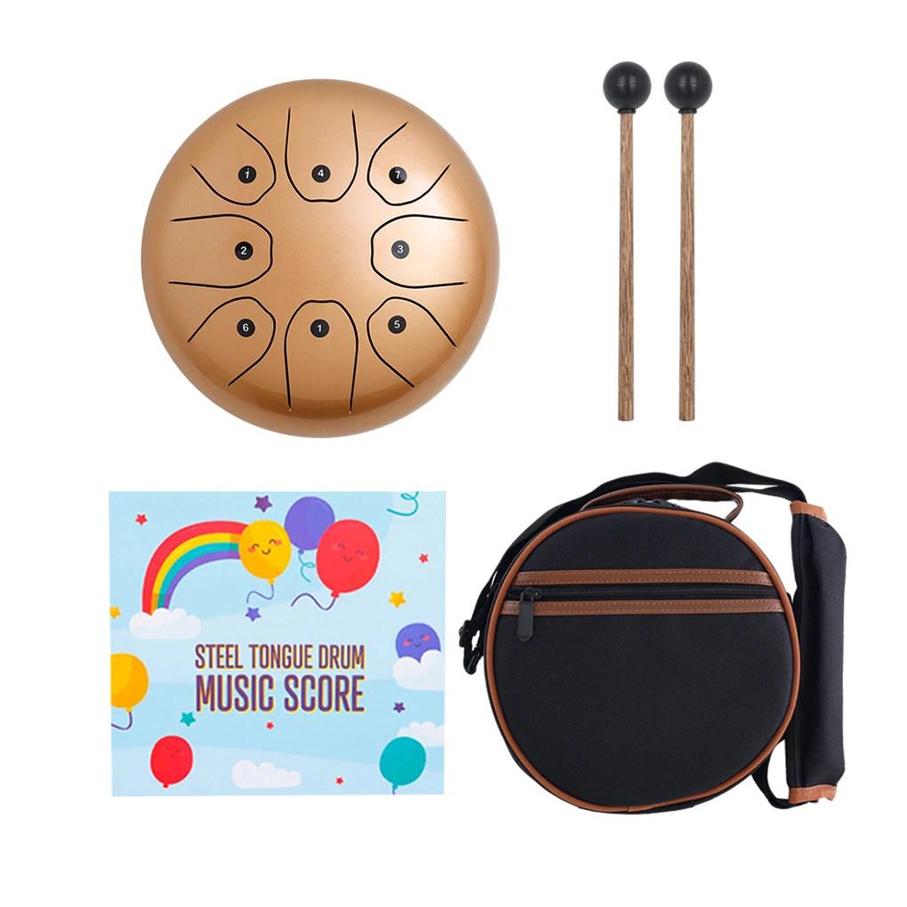 

8 Inch Steel Tongue Drum Handpan Eternal Drums with Mallet Children Beginners Carry Bag Percussion Toys Meditation