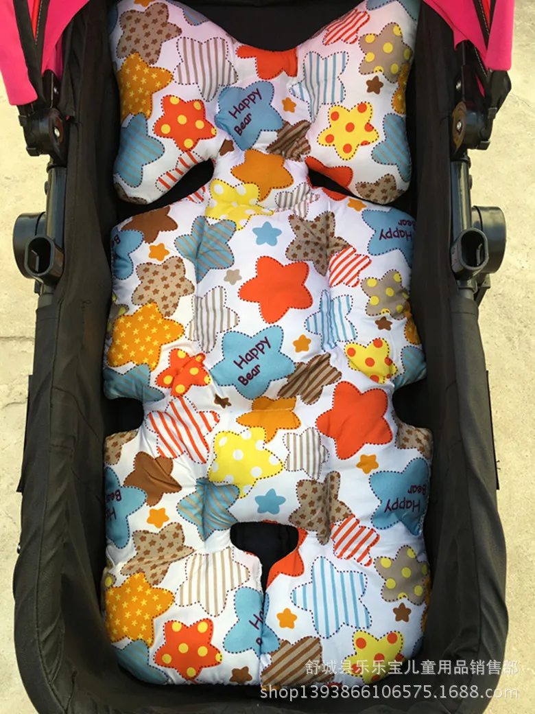 

Cartoon Printed Baby Stroller Cushion Four Seasons Cotton Cushion Umbrella Car Cushion Breathable Thickened Seat Dining Chair