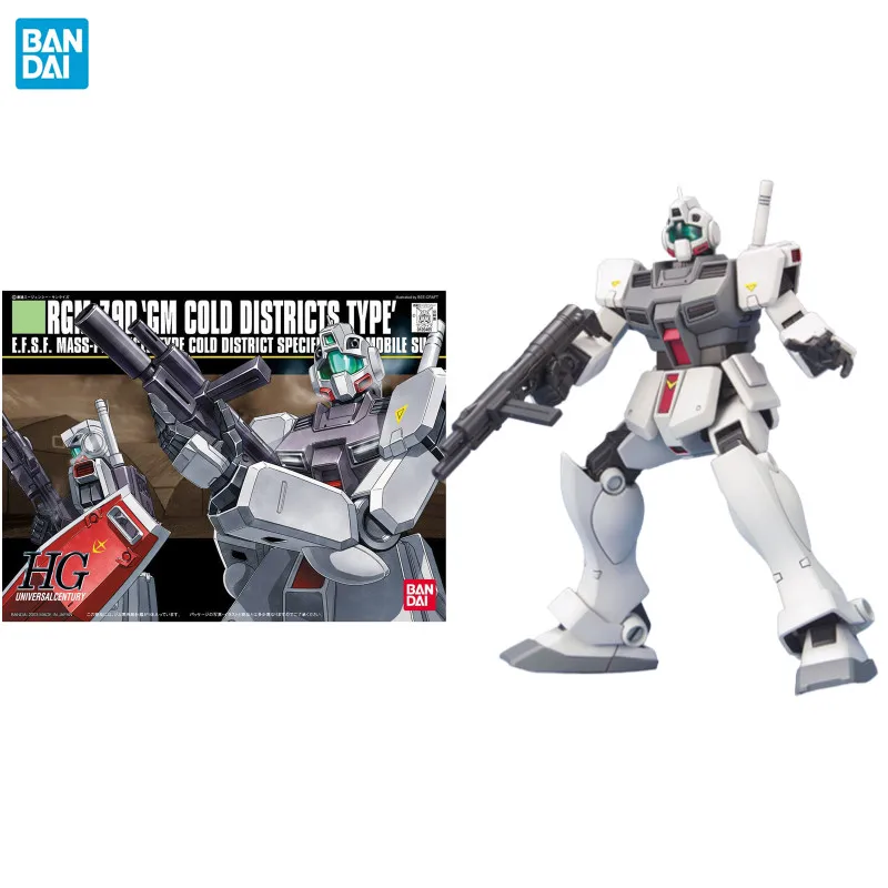 

Bandai Genuine Gundam Model Kit Anime Figure HGUC 1/144 RGM-79D GM Cold Climate Type Action Figure Assemble Toys for Children