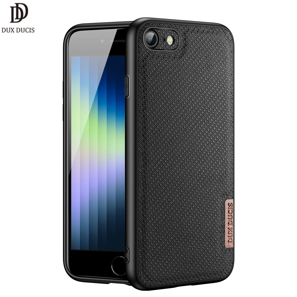 

For iPhone 7/8/SE 2022 SE2020 case DUX DUCIS Fino Series Woven Fabric Back Case Protecting Case Support Wireless Charging Supper