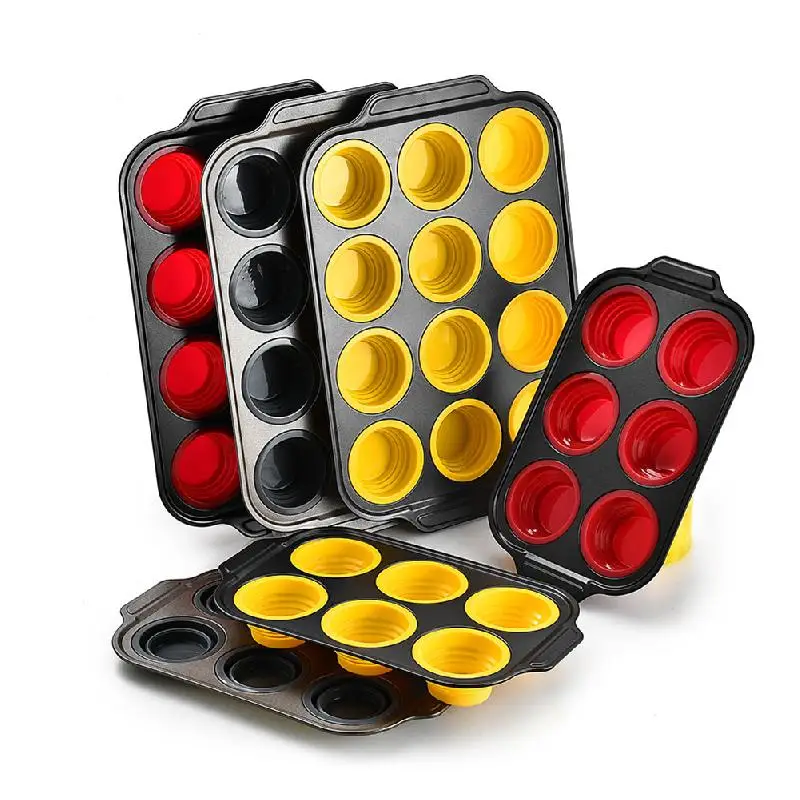 Силиконовая форма для кексов с 6/12 отверстиями антипригарная торта легкосъемный