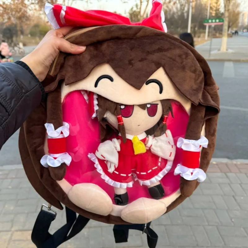Фото Аниме TouHou Project Hakurei Reimu косплей большой рот прозрачный itabag студенческий рюкзак на молнии сумки через плечо №1