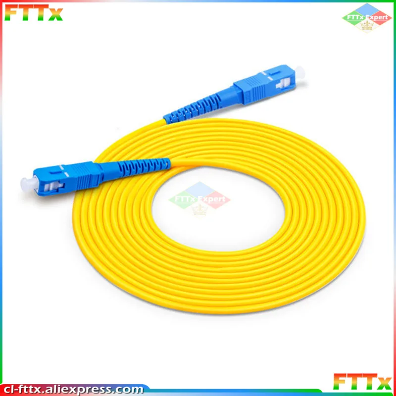 10pcs SC to SC UPC Fiber Optical Patch Cable Singlemode Simplex SMF 9/125μm Single Mode Bend Insensitive 3.0mm Fiber Optic Cord