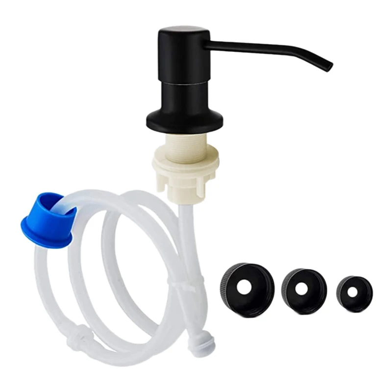 

Soap Dispenser For Kitchen Sink Built In Countertop Soap Dispenser Pump Head With 46 Inch Extension Tube Kit (Black)