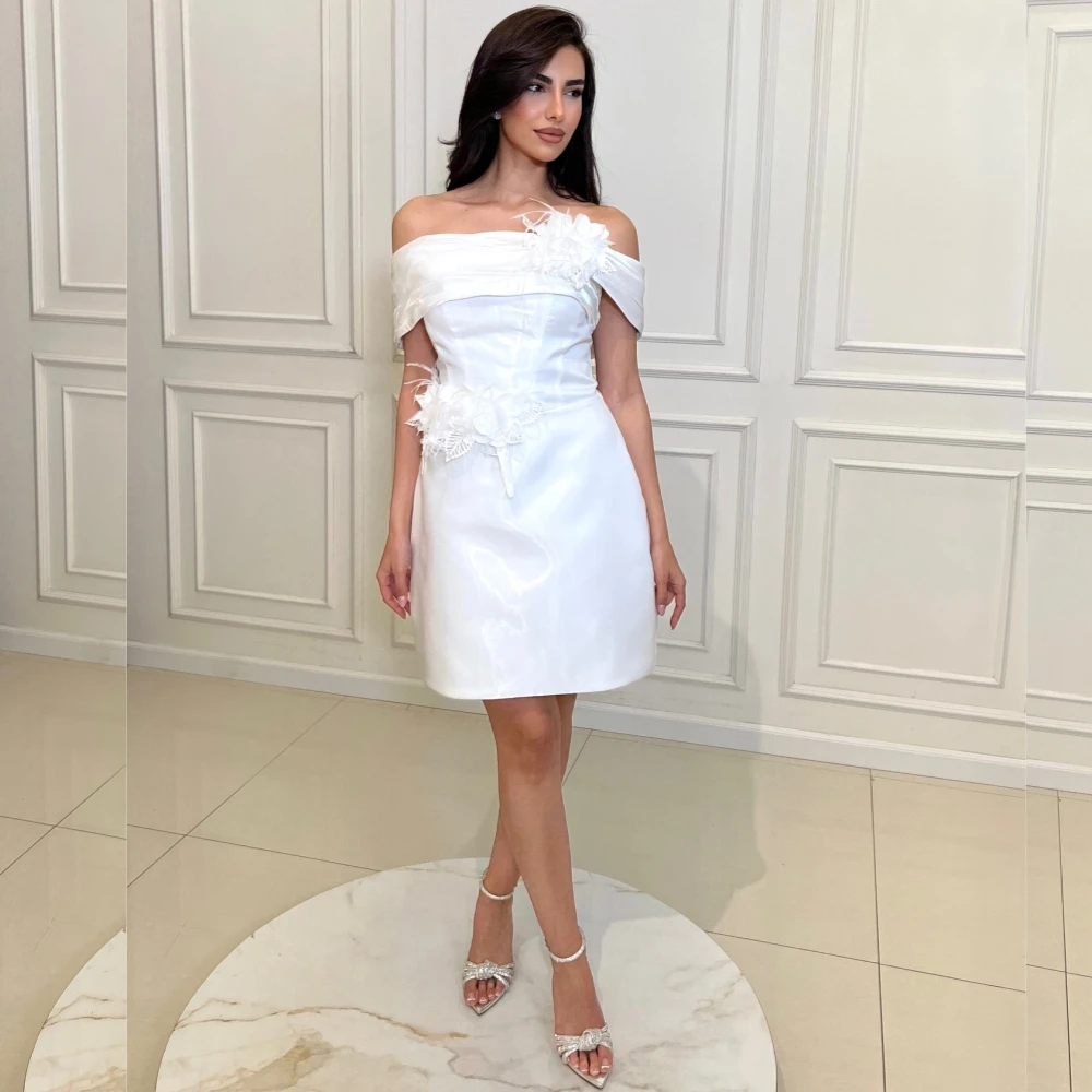 Индивидуальное вечернее платье из джерси с цветочными перьями и вырезом