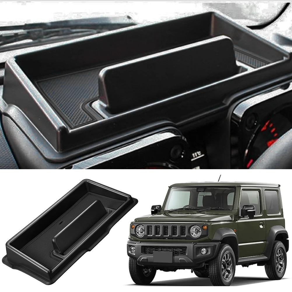 

Car Dashboard Storage Box Tray For Suzuki Jimny 2019 2020 JB64/JB74 with Phone Navigation Holder Car Accessories Dash Organizer