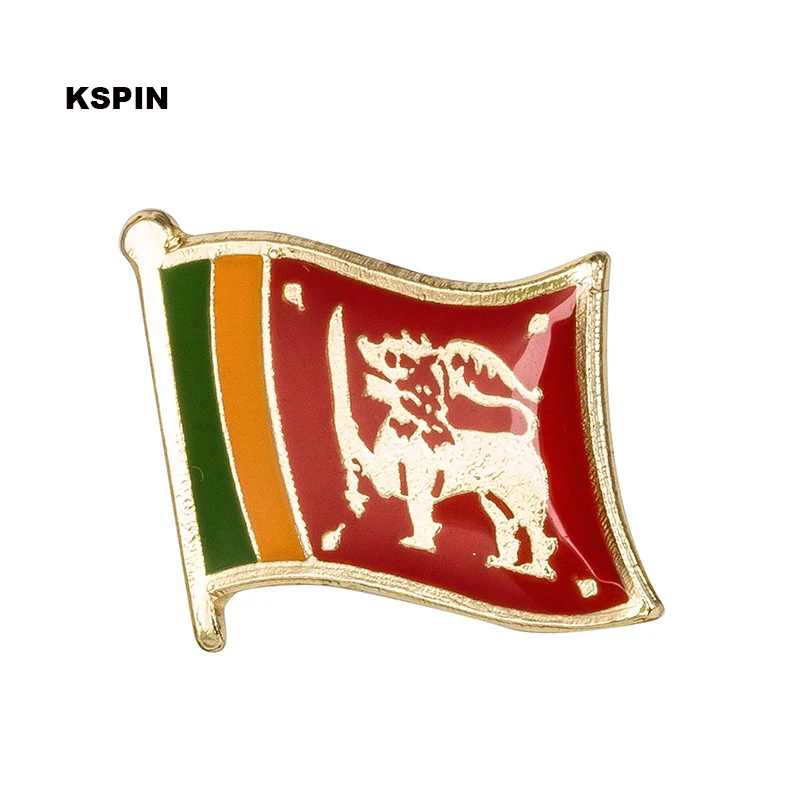 

Sri Lanka Metal Flag Lapel Pin Badges For Clothes In Patches Rozety Papierowe Icon Backpack KS-0163