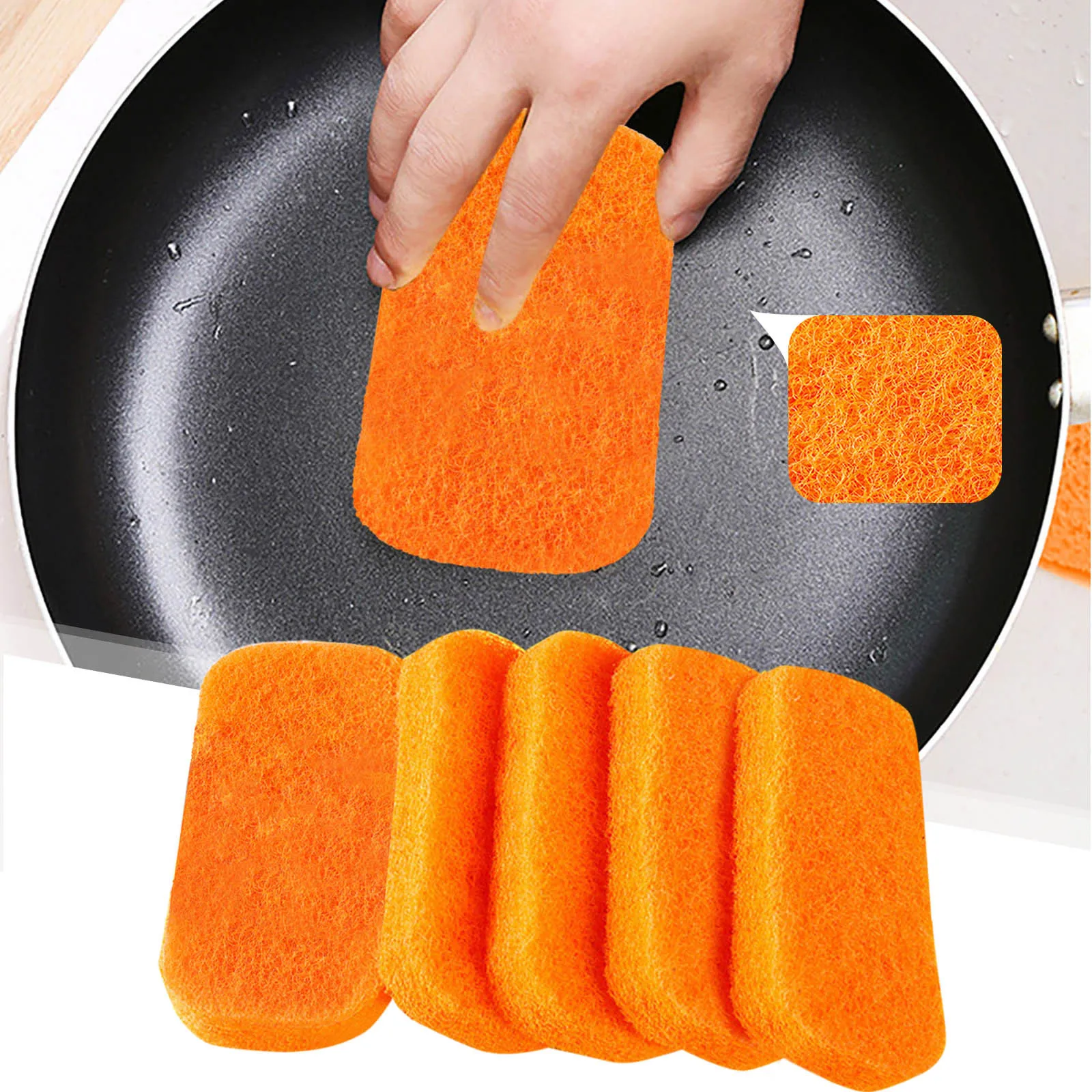 

5Pcs Sponges Cleaning Eraser Sponge Foam Pads Multi Functional Household Cleaning Kitchen Dish Sponge