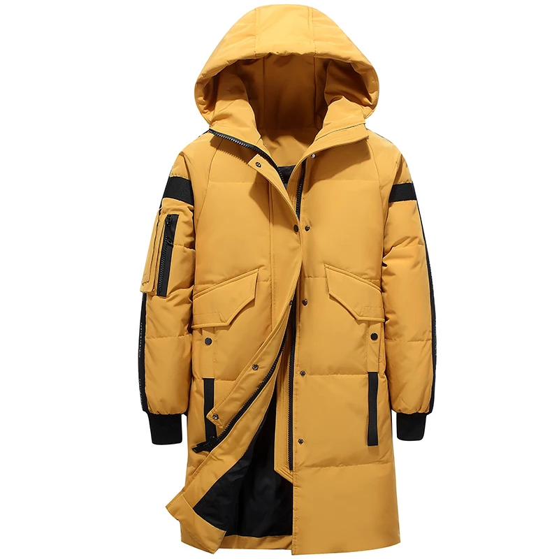 Down Jacket Men Winter Fashion Thick Warm Parkas Fur White Duck Coats Casual Man s Outdoor Brand
