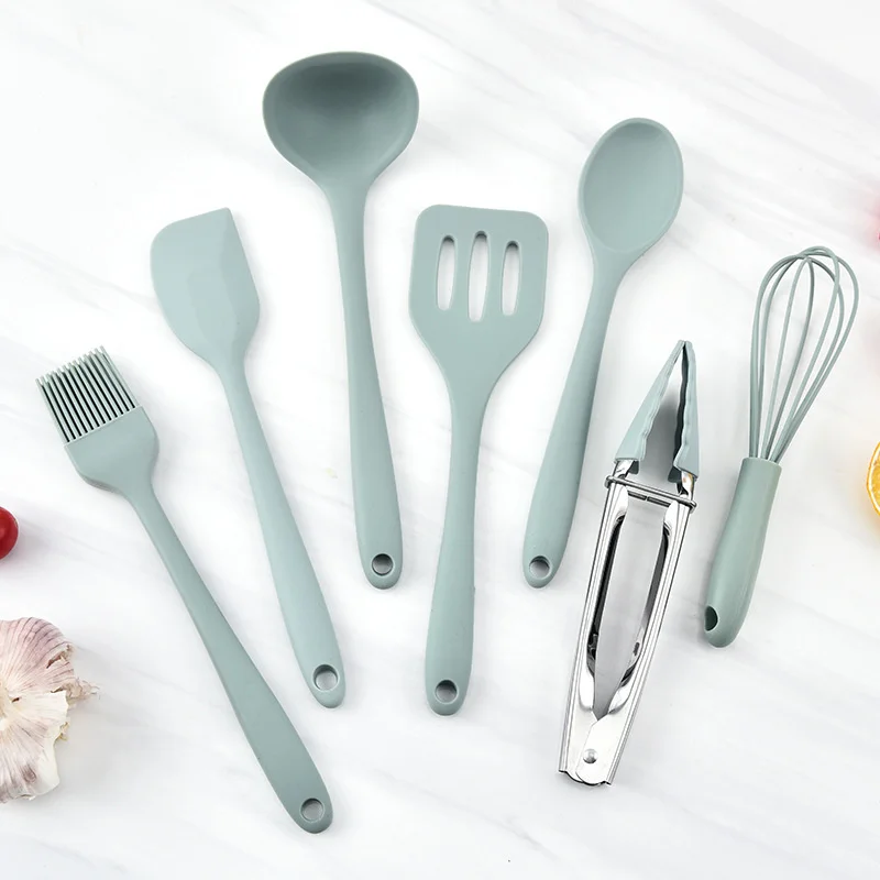 

7Pcs/set Kitchen Utensils Set Non-stick Kitchenware Cooking Tools Spoon Soup Ladle Spatula Shovel Tools Gadget Accessories