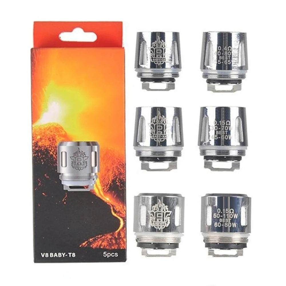 

V8 Baby T8 Q2 M2 T6 0.15ohm Replacement Coil Head Core for Stick V8 Rigel Mini Kit TFV12 Baby Prince Atomizer Tank