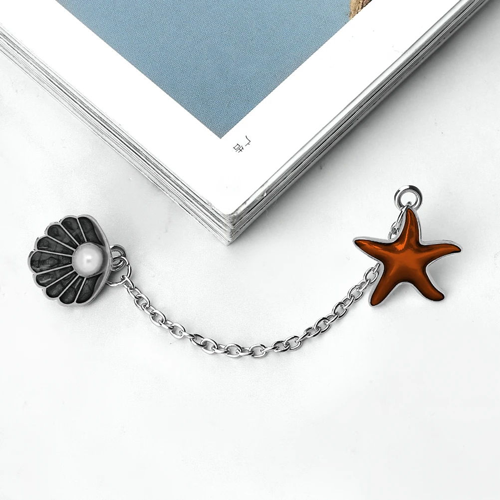 Эмалированная брошь в виде морской звезды