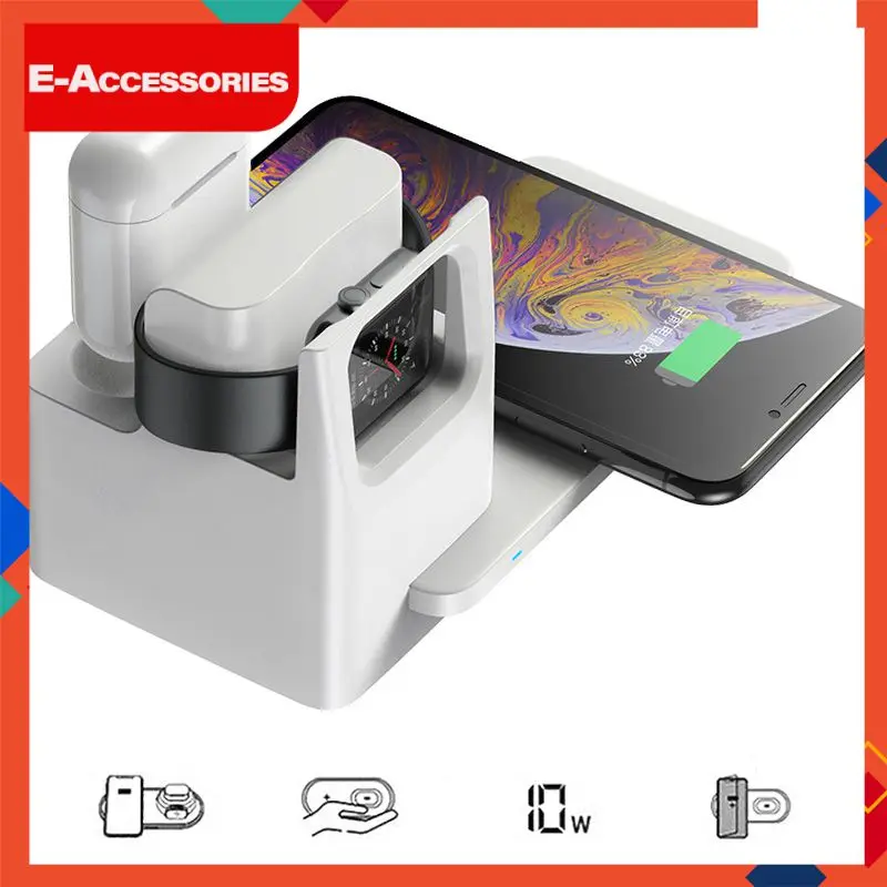 

3 in 1 Mobile Phone Wireless Charger For Mobile Phone Airpods iWatch Wireless Charging Station 15W Desktop Phone Dock