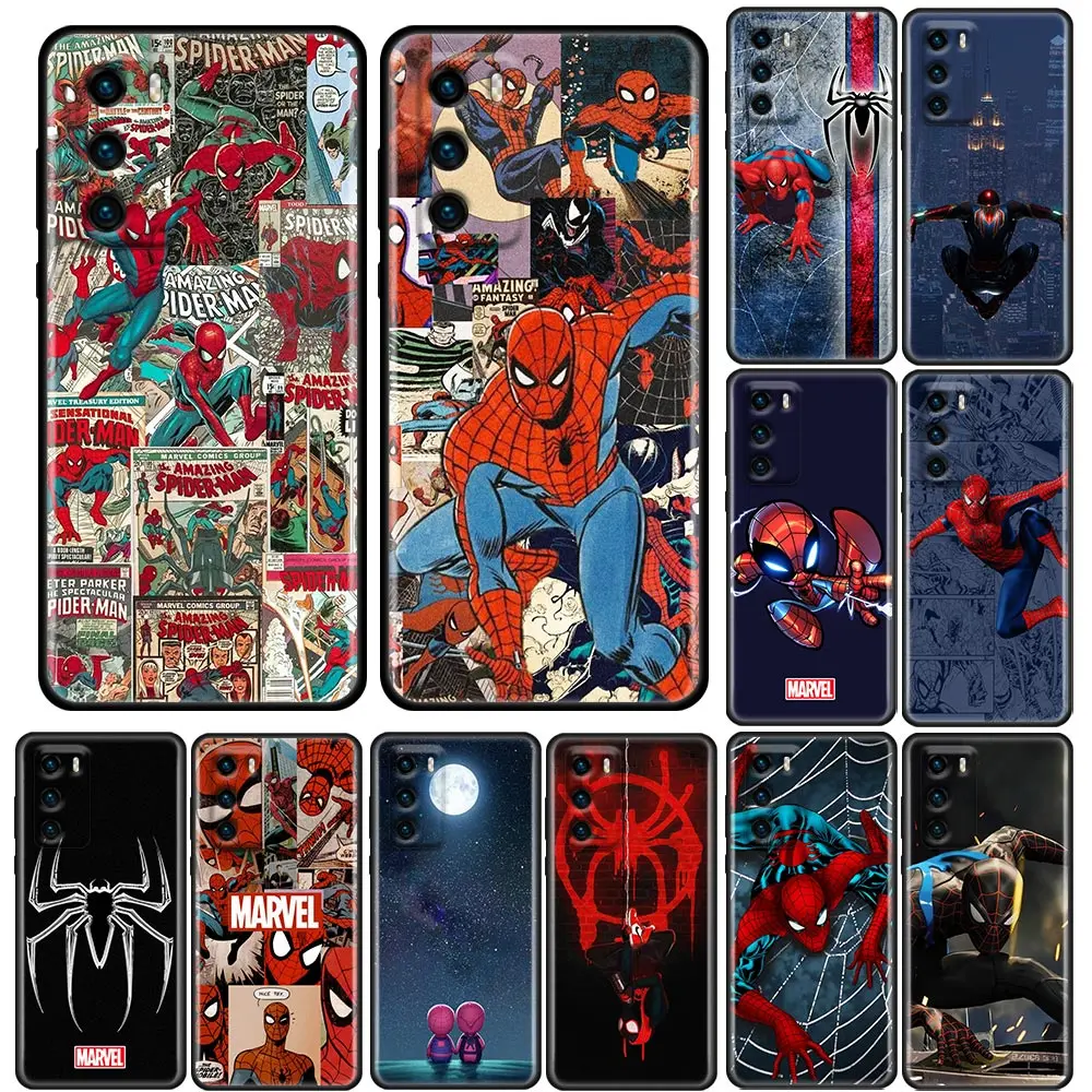 

Silicone Phone Case For Huawei P30 P40 P20 P10 Lite P50 Pro 5G PSmart Z 2019 Soft Back Cover Coque Venom Spiderman Marvel Comics