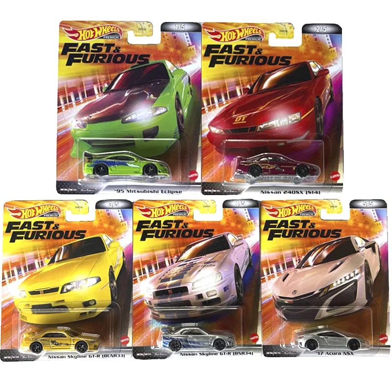 

Hot Wheels GBW75 DMC55 GDG44 Dodge HONDA Furious Diecast 1/64 Nissan Skyline GTR Mitsubishi Acura Voiture Car Toys Model