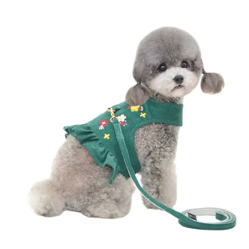 2022 Dog Harness Vest Outdoor Pet Products Puppy Small Dog Leash Yorkshire Pomeranian Shih Tzu Maltese Bichon Poodle Dog Lead