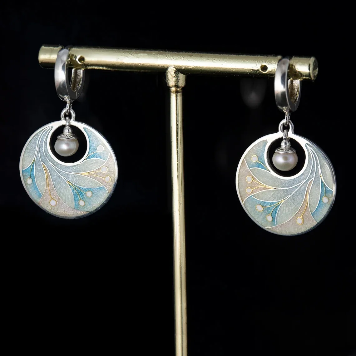 Модные креативные круглые серьги-капли с имитацией жемчуга великолепные