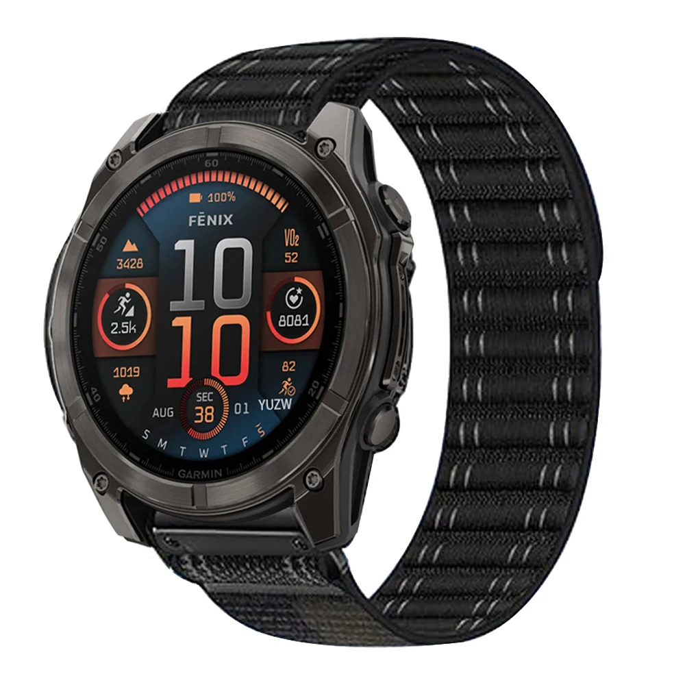 1 шт. нейлоновый ремешок Quickfit 22 мм или 26 для Garmin Fenix E 8 7 7X 6 6X/Epix Pro Gen2 тканый