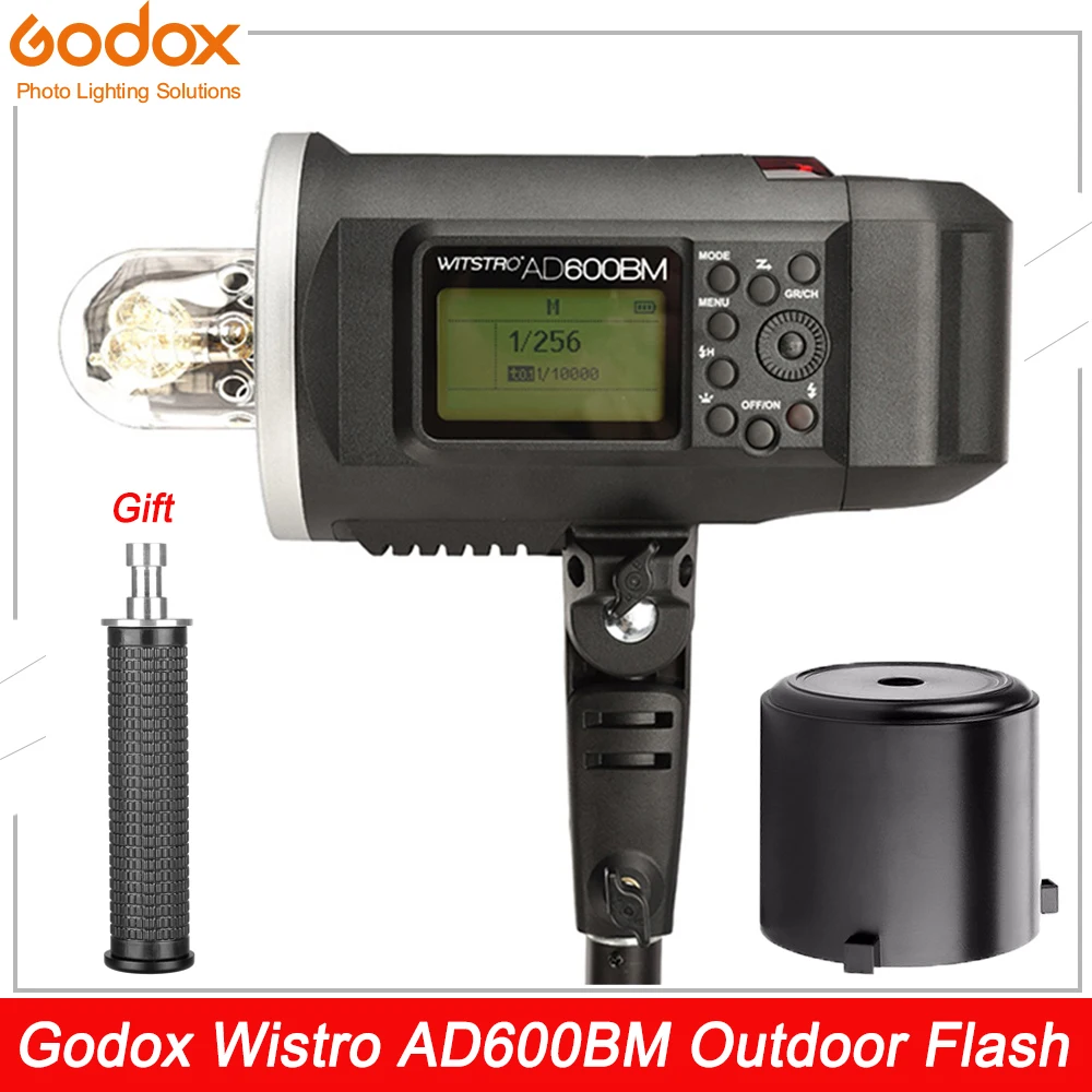 

Godox Wistro AD600BM Bowens Mount 600Ws GN87 Outdoor Flash Strobe Light with 2.4G Wireless X System Build-in 8700mAh Battery