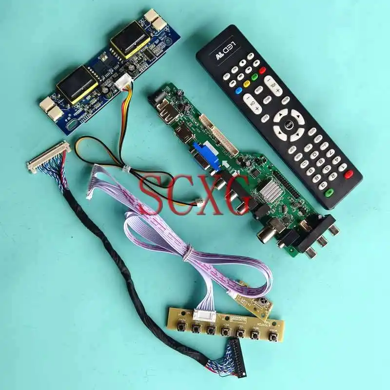 

DVB 3663 Display Controller Board Fit LM170E01-A4/A5/A6K1 1280*1024 4-CCFL 30 Pin LVDS DIY Kit USB VGA AV RF HDMI-Compatible 17"