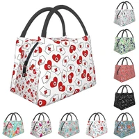 nursing tool supplies insulated lunch bags for women nurse pattern print resuable cooler thermal food lunch box work travel
