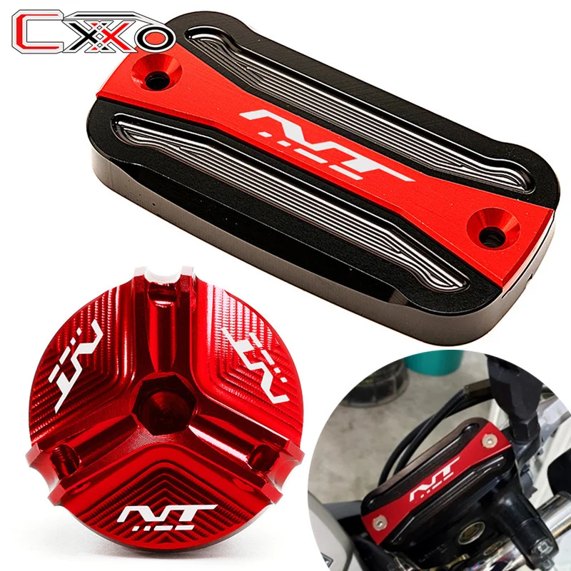 

For HONDA NT 1100 NT1100 nt1100 2021- 2022 2023 Motorcycle Accessories CNC Front Brake Fluid Cap & Engine Oil Cap Plug Cover