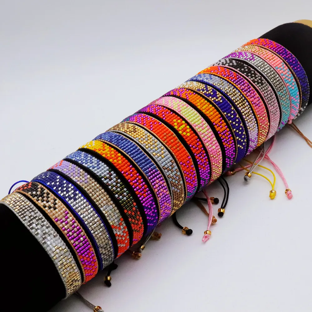 

Женский плетеный браслет «Миюки», роскошный разноцветный браслет ручной работы с геометрическим узором «Миюки», 2022